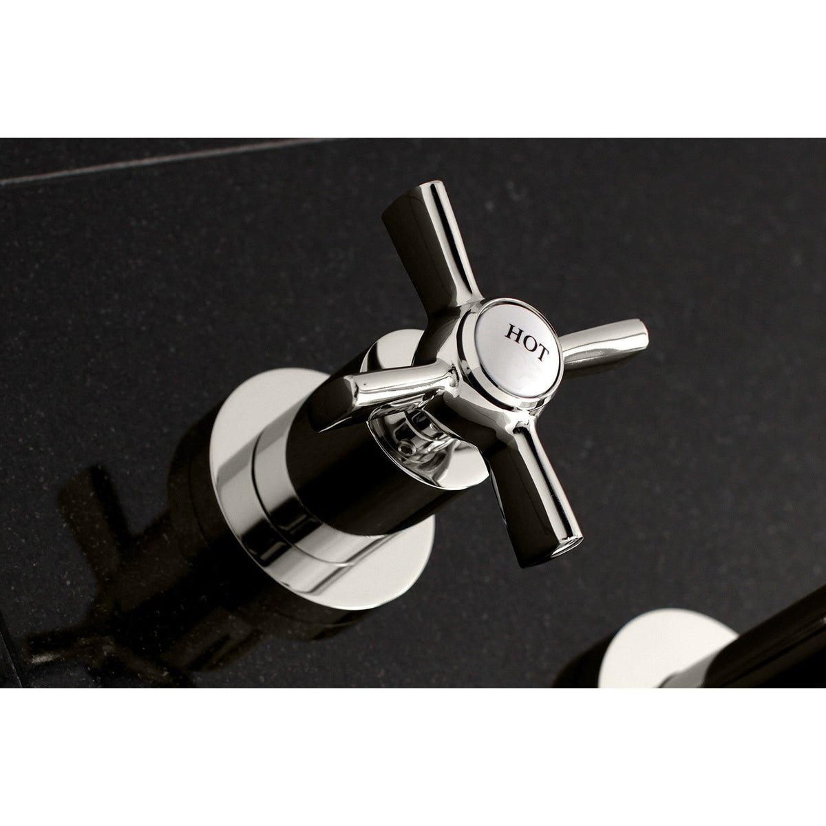 Millennium Two-Handle Wall Mount Roman Tub Faucet in Polished Nickel