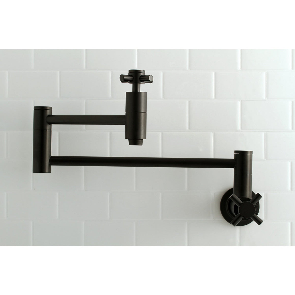 Concord Wall Mount Pot Filler Faucet in Matte Black