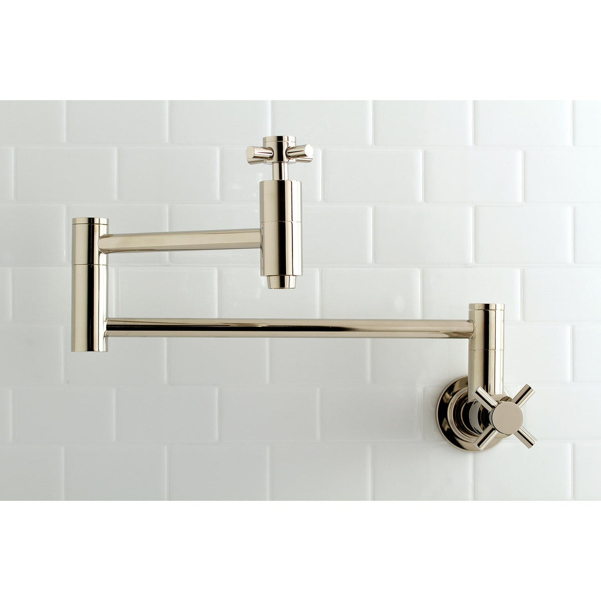 Concord Wall Mount Pot Filler Faucet in Polished Nickel