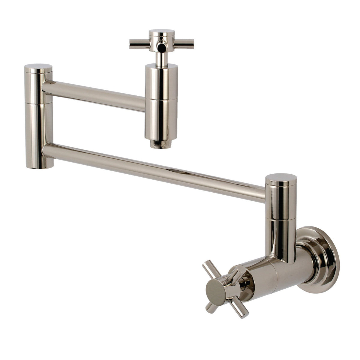 Concord Wall Mount Pot Filler Faucet in Polished Nickel