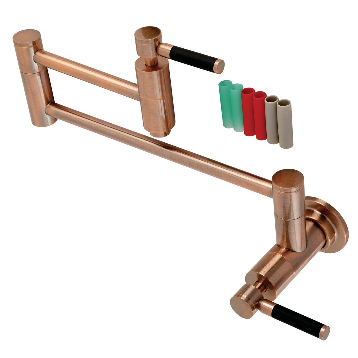 Kaiser Wall Mount Pot Filler Faucet in Antique Copper