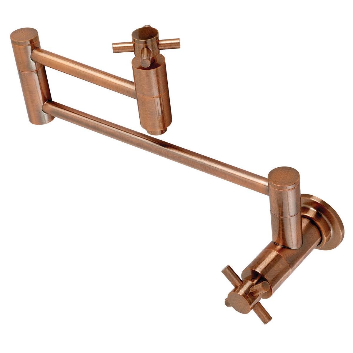 Concord Wall Mount Pot Filler Faucet in Antique Copper