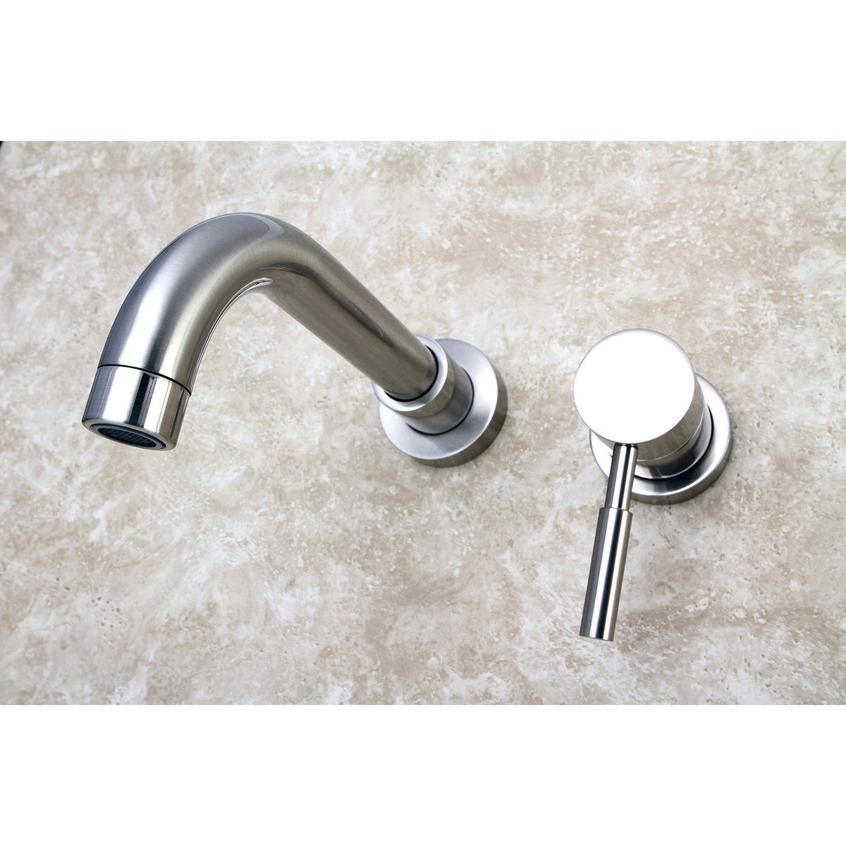 Concord Single-Handle Wall Mount Bathroom Faucet in Brushed Nickel