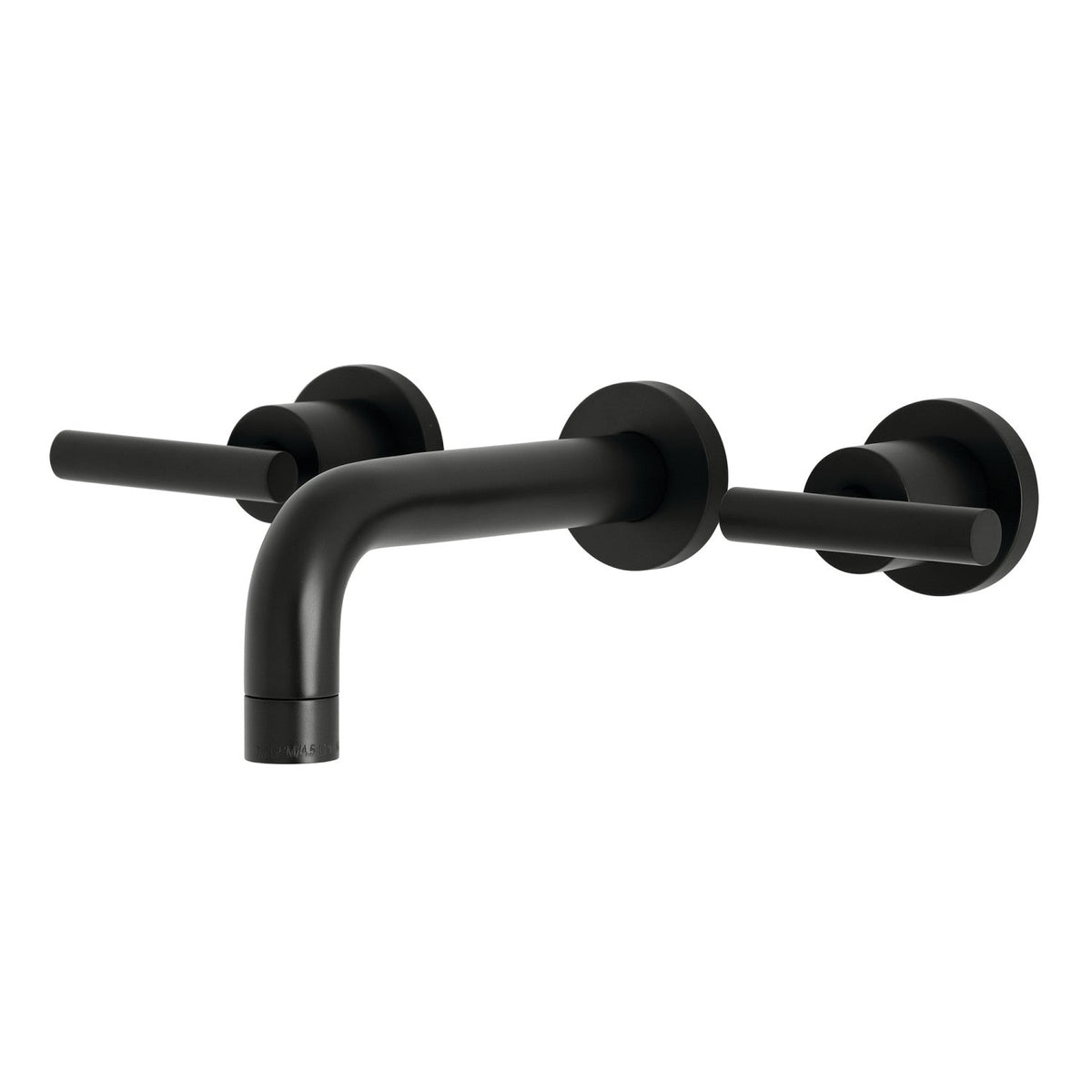 Manhattan Double-Handle Wall Mount Bathroom Faucet in Matte Black