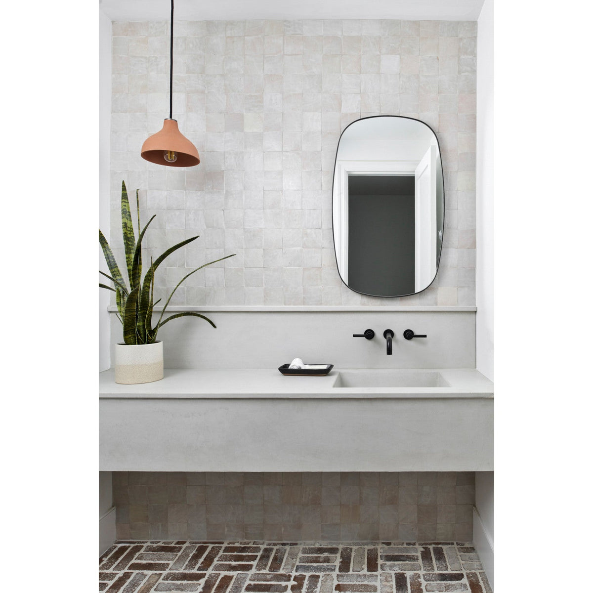 Concord Double-Handle Wall Mount Bathroom Faucet in Matte Black