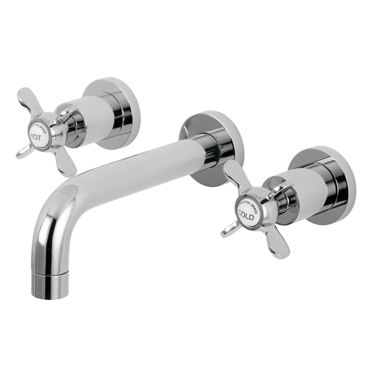 Essex Double-Handle Wall Mount Bathroom Faucet in Polished Chrome