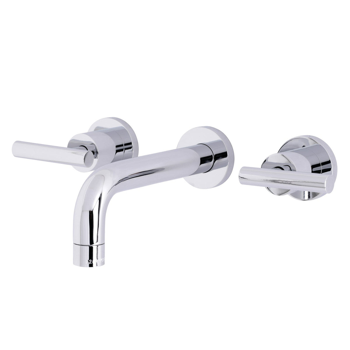 Manhattan Double-Handle Wall Mount Bathroom Faucet in Polished Chrome