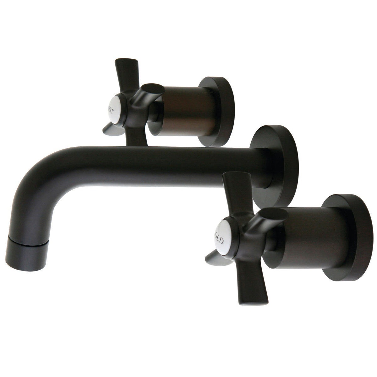 Millennium Double-Handle Wall Mount Bathroom Faucet in Oil Rubbed Bronze