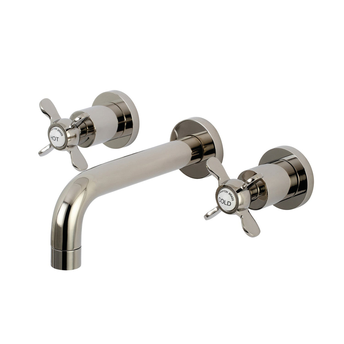 Essex Double-Handle Wall Mount Bathroom Faucet in Polished Nickel