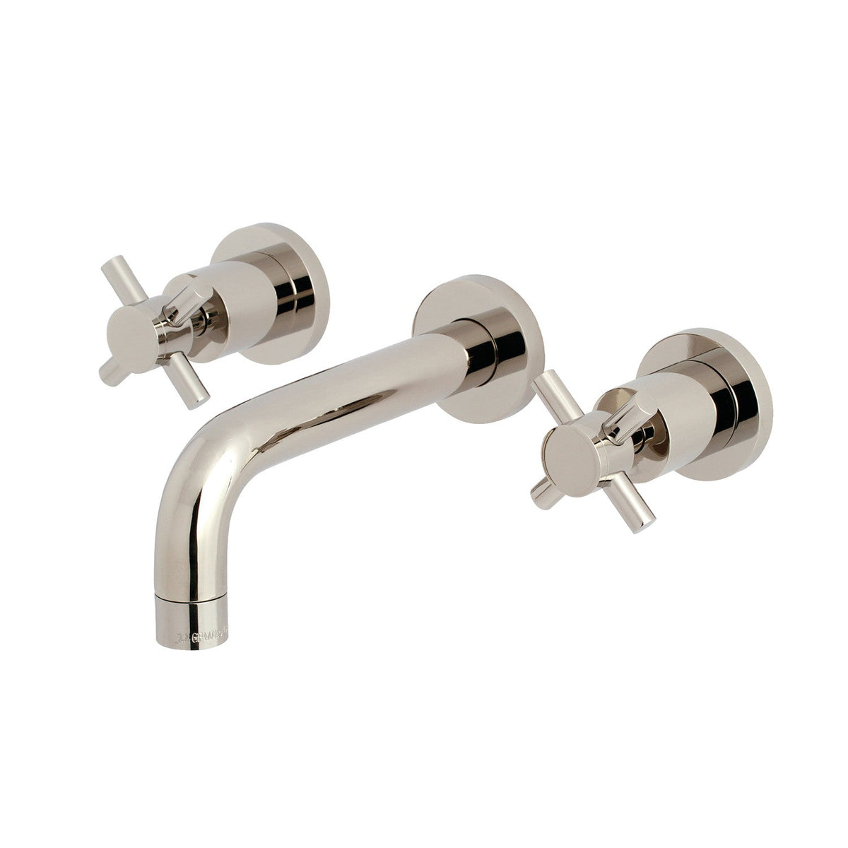 Concord Double-Handle Wall Mount Bathroom Faucet in Polished Nickel