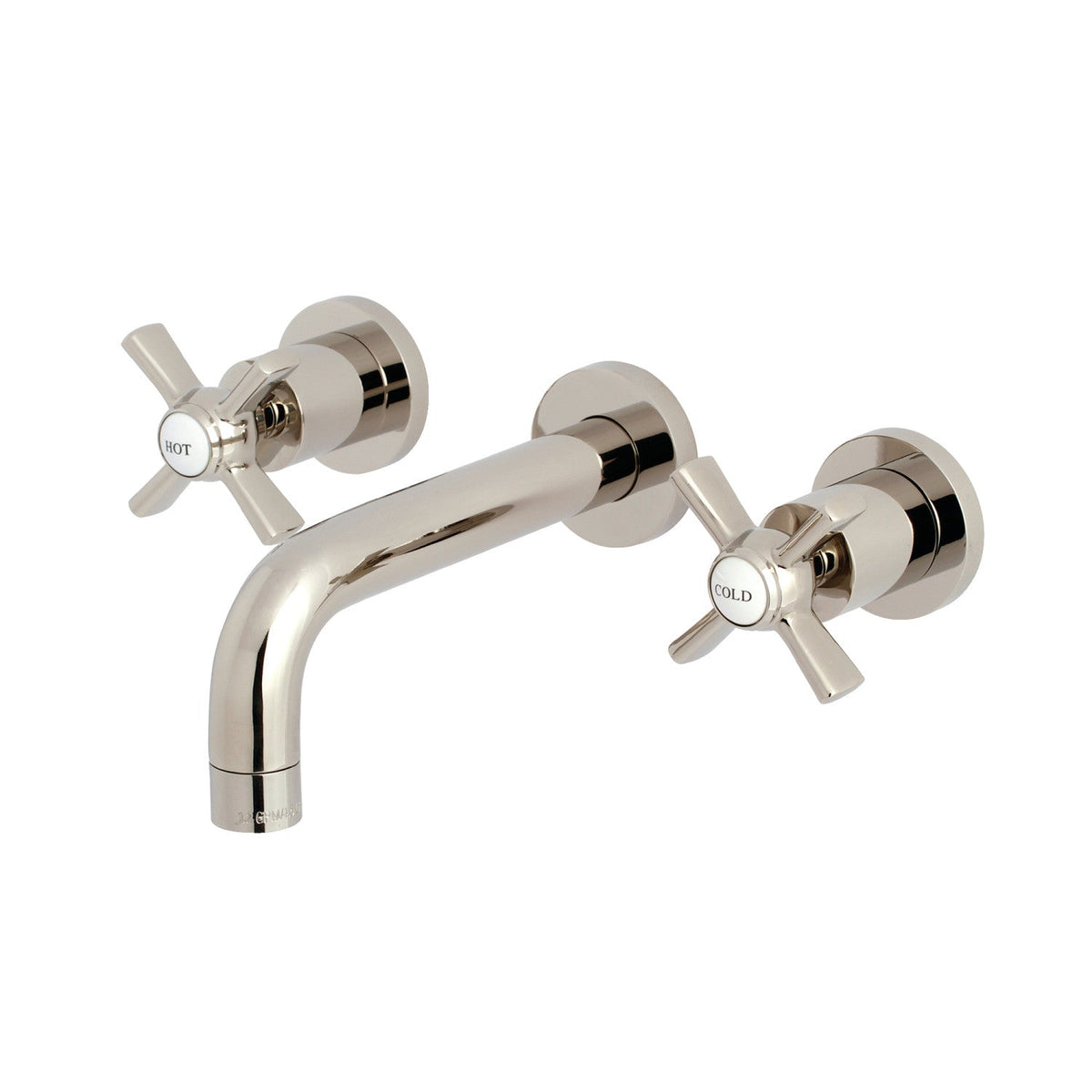 Millennium Double-Handle Wall Mount Bathroom Faucet in Polished Nickel