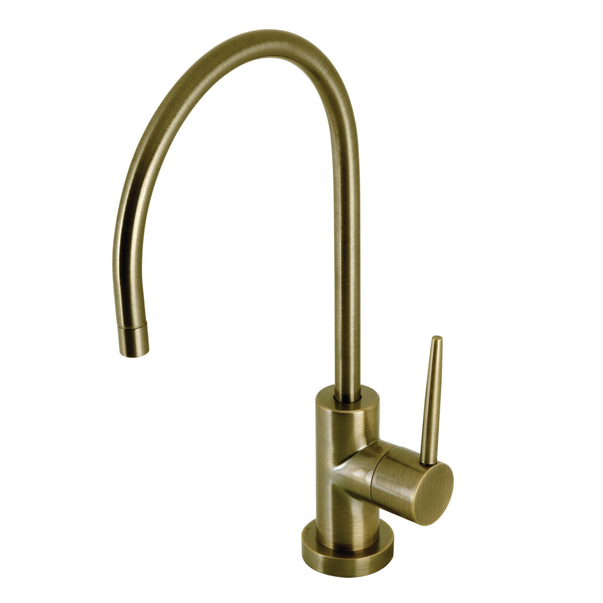 New York Single-Handle Cold Water Filtration Faucet in Antique Brass