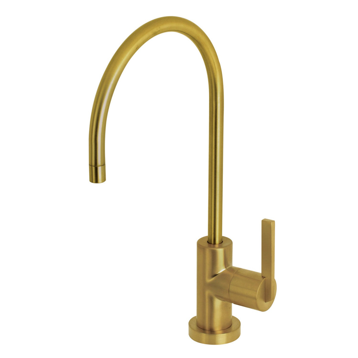 Continental Single-Handle Water Filtration Faucet in Brushed Brass