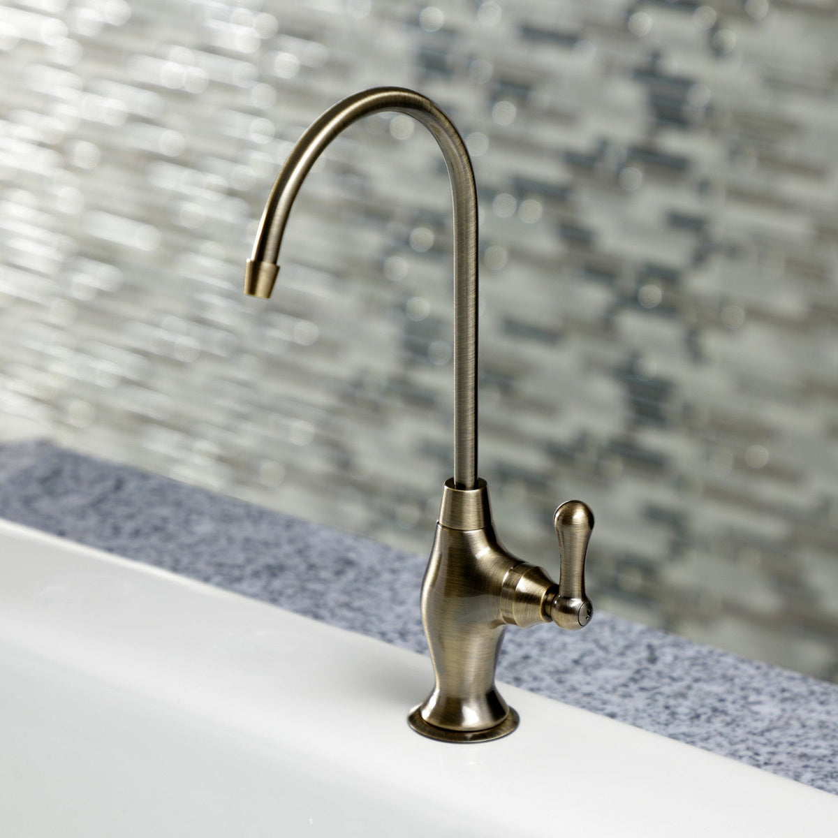Restoration Reverse Osmosis System Filtration Water Air Gap Faucet in Antique Brass