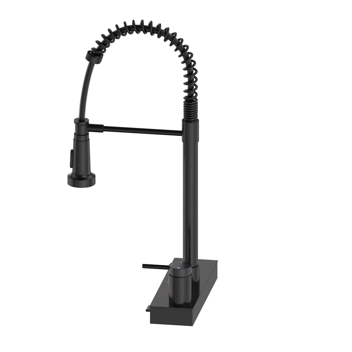 FORNO ACQUA 4 Function Pull-Down Waterfall Kitchen Faucet in Black (FCWCMBKD1)