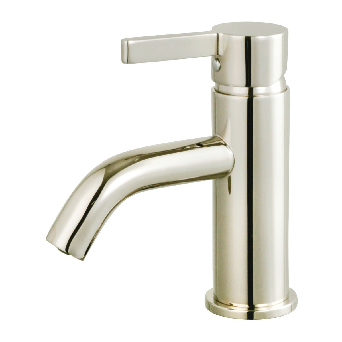Continental One-Handle Single-Hole Bathroom Faucet with Push Pop-Up Drain in Polished Nickel