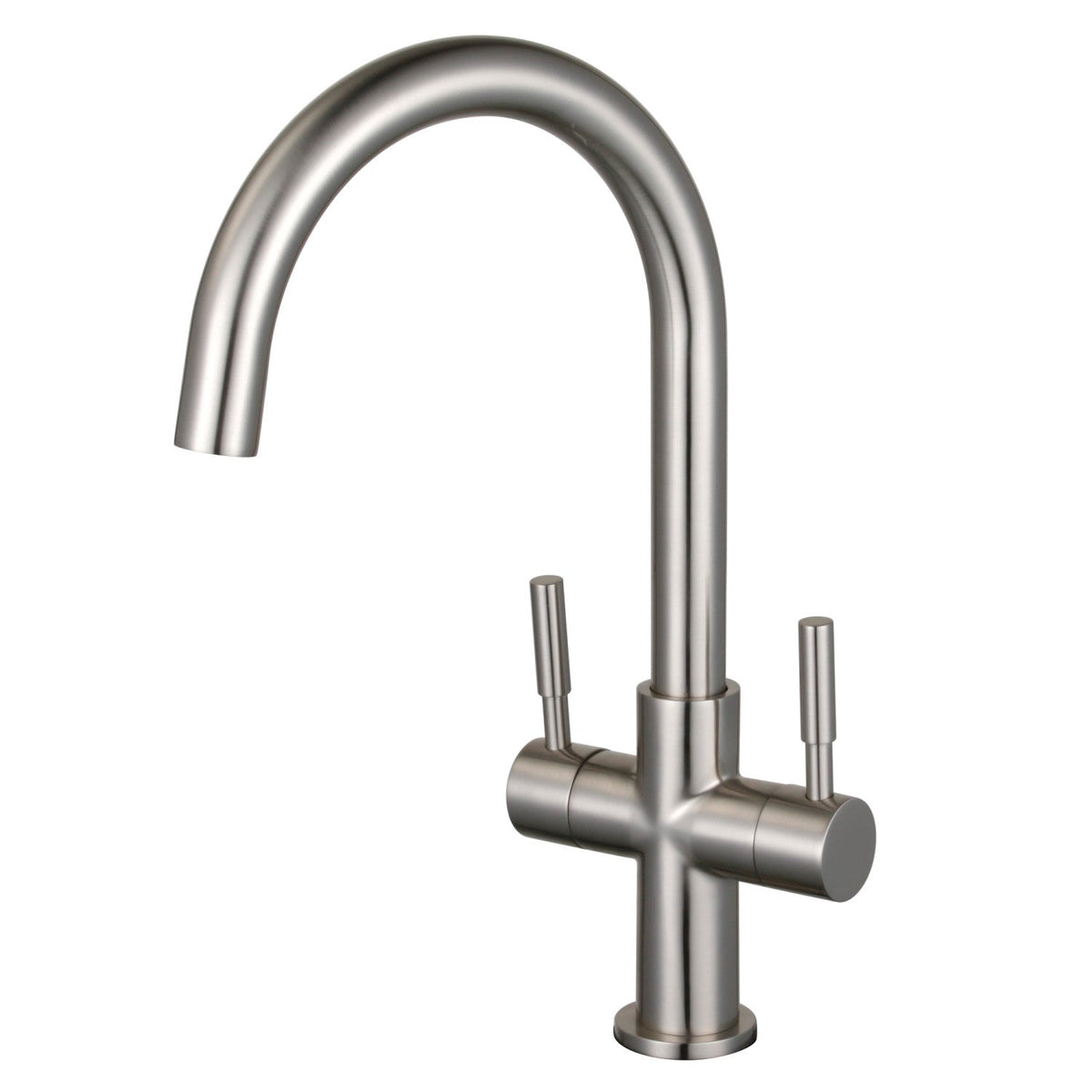 Fauceture Concord Double-Handle Vessel Sink Faucet in Brushed Nickel