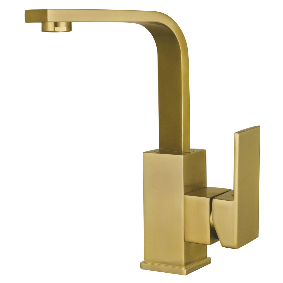 Claremont One-Handle Single-Hole Bathroom Faucet with Push Pop-Up Drain in Brushed Brass