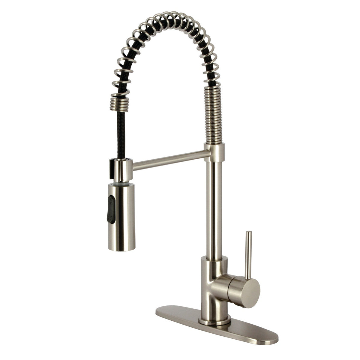 Gourmetier Concord Single-Handle Deck-Mount Pre-Rinse Kitchen Faucet in Brushed Nickel