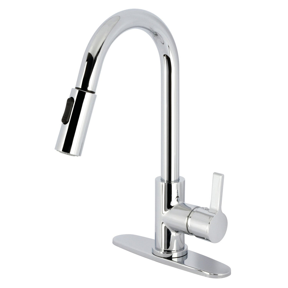 Gourmetier Continental Single-Handle Pull-Down Kitchen Faucet in Polished Chrome