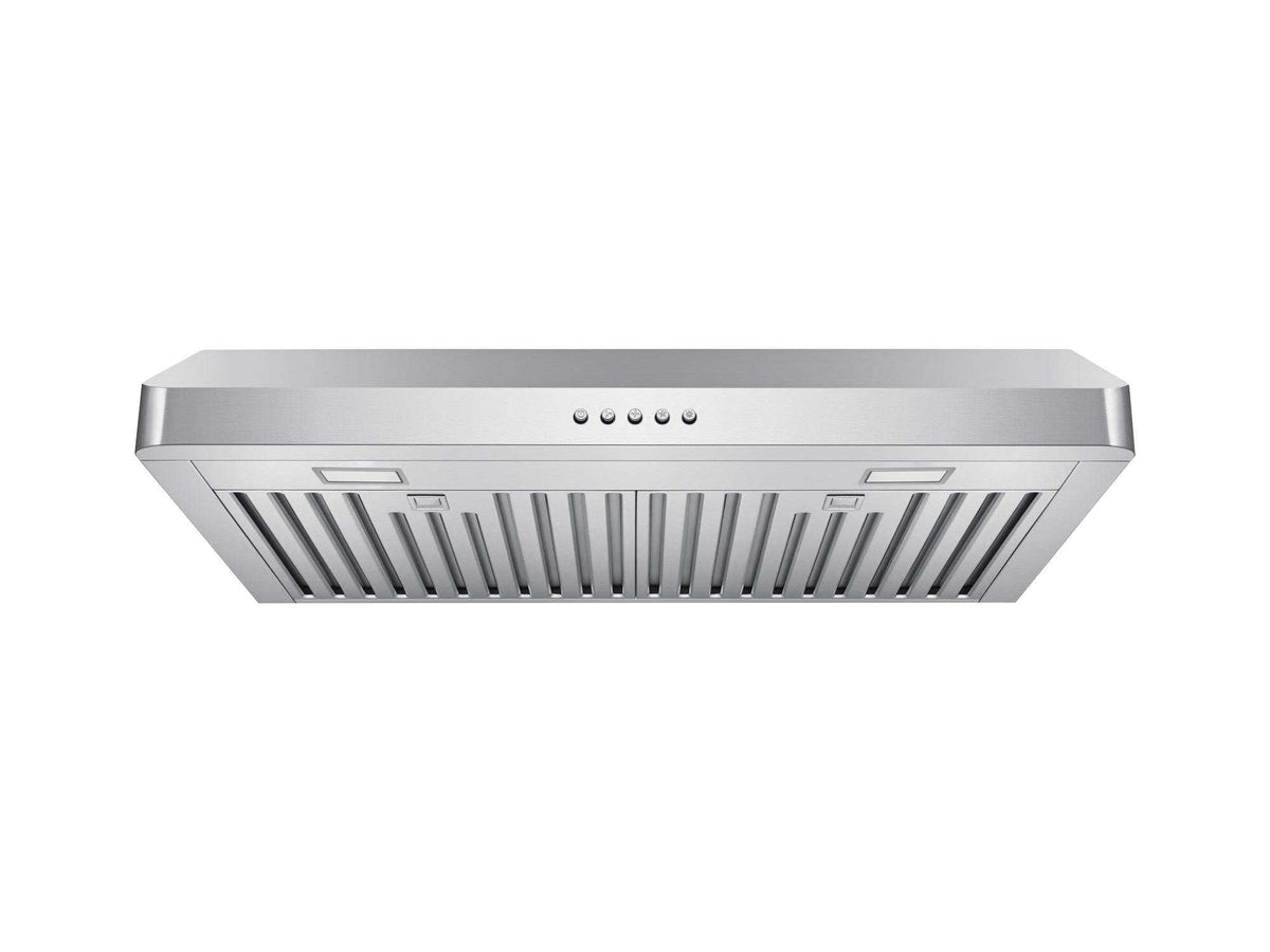 Victory Luna 30-inch 600 CFM under cabinet range hood with push button controls (Luna-M-30)