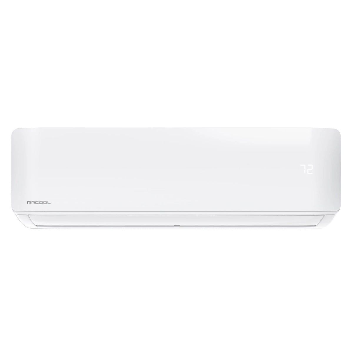 MRCOOL wall-mounted mini split indoor unit, white, front panel with vents and display