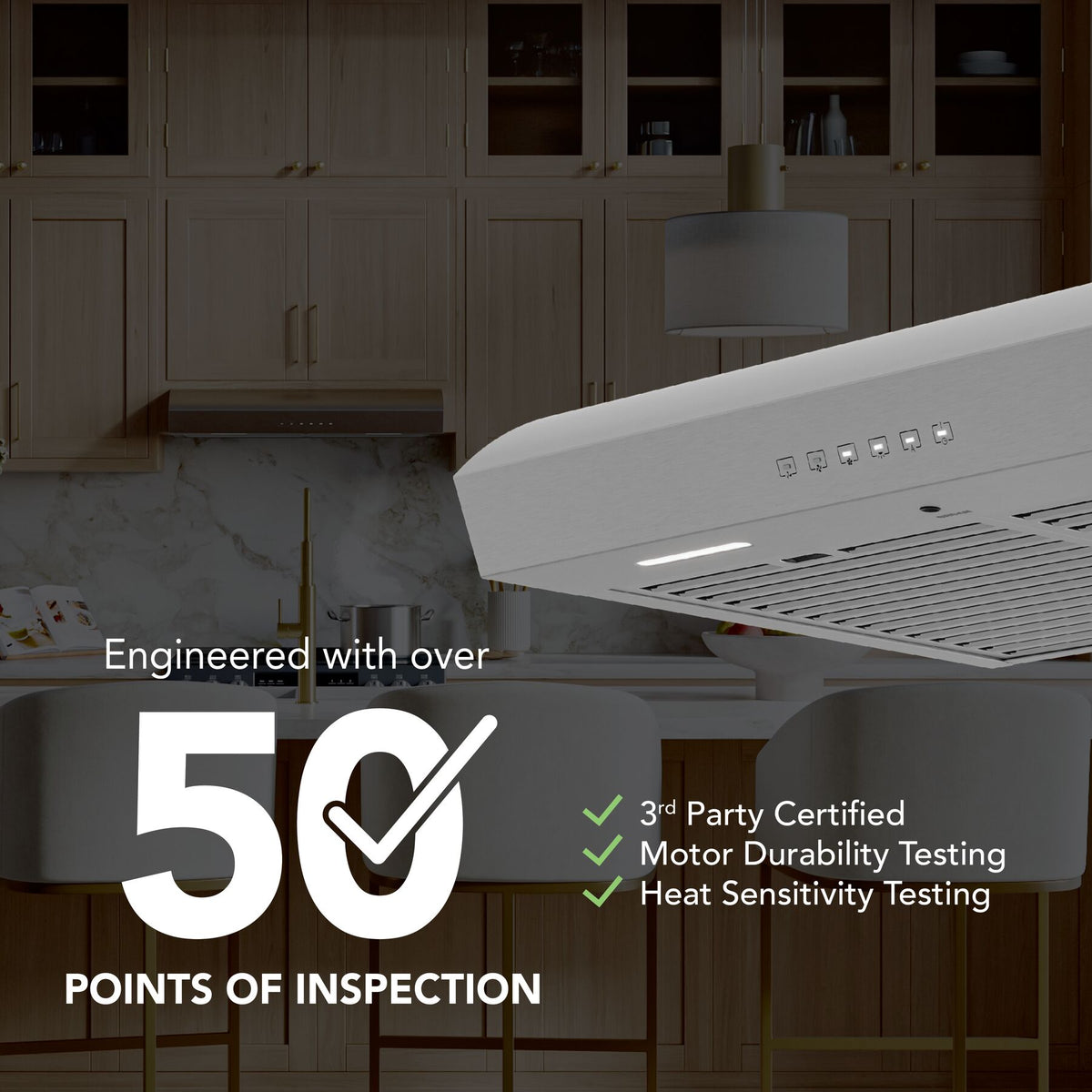 Broan-NuTone Mantra 30-Inch 490 CFM 3-Speed Convertible Under Cabinet Range Hood in Stainless Steel (MTR3304SS)