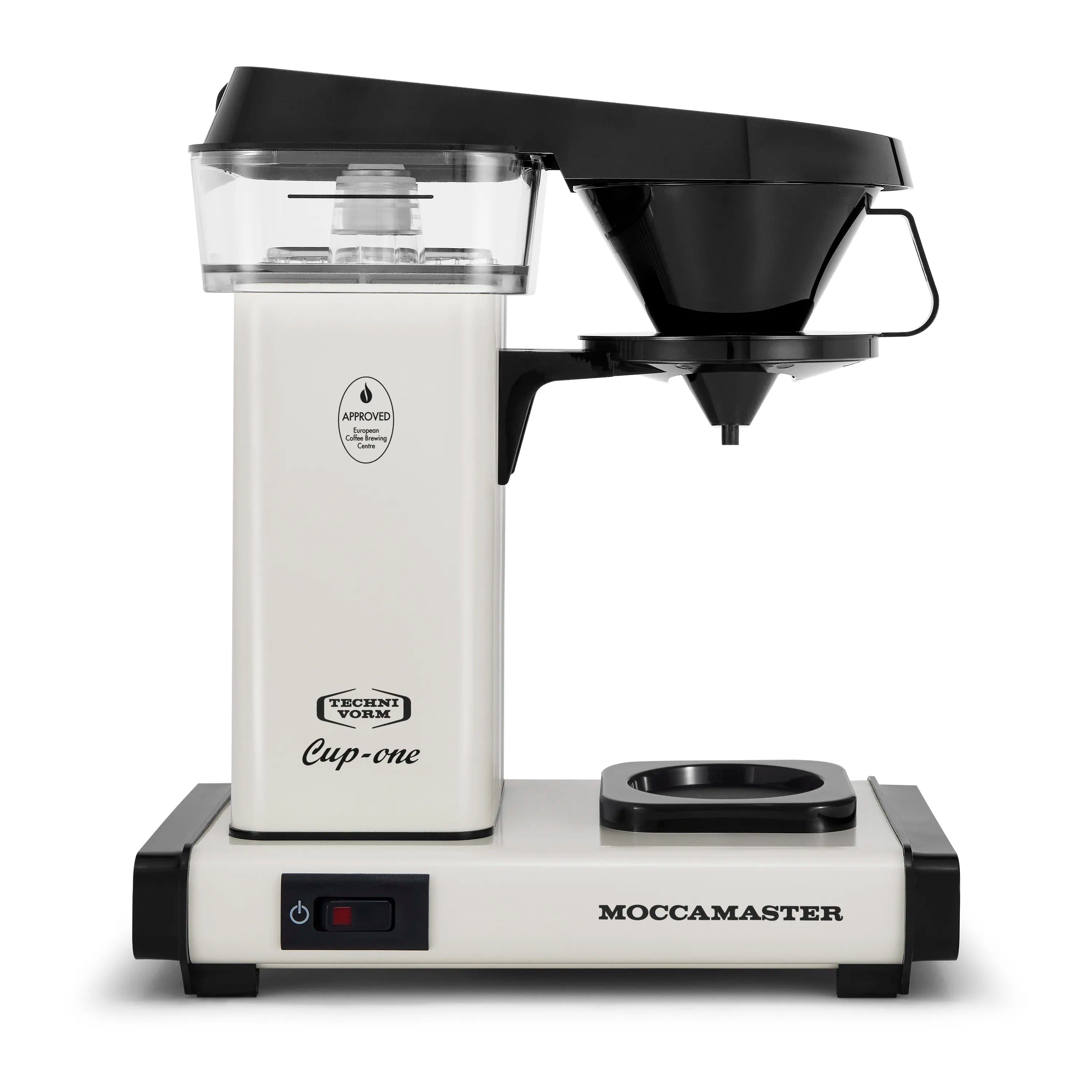 Off-white Moccamaster Cup-One single coffee maker with black no-drip stop and drip spout