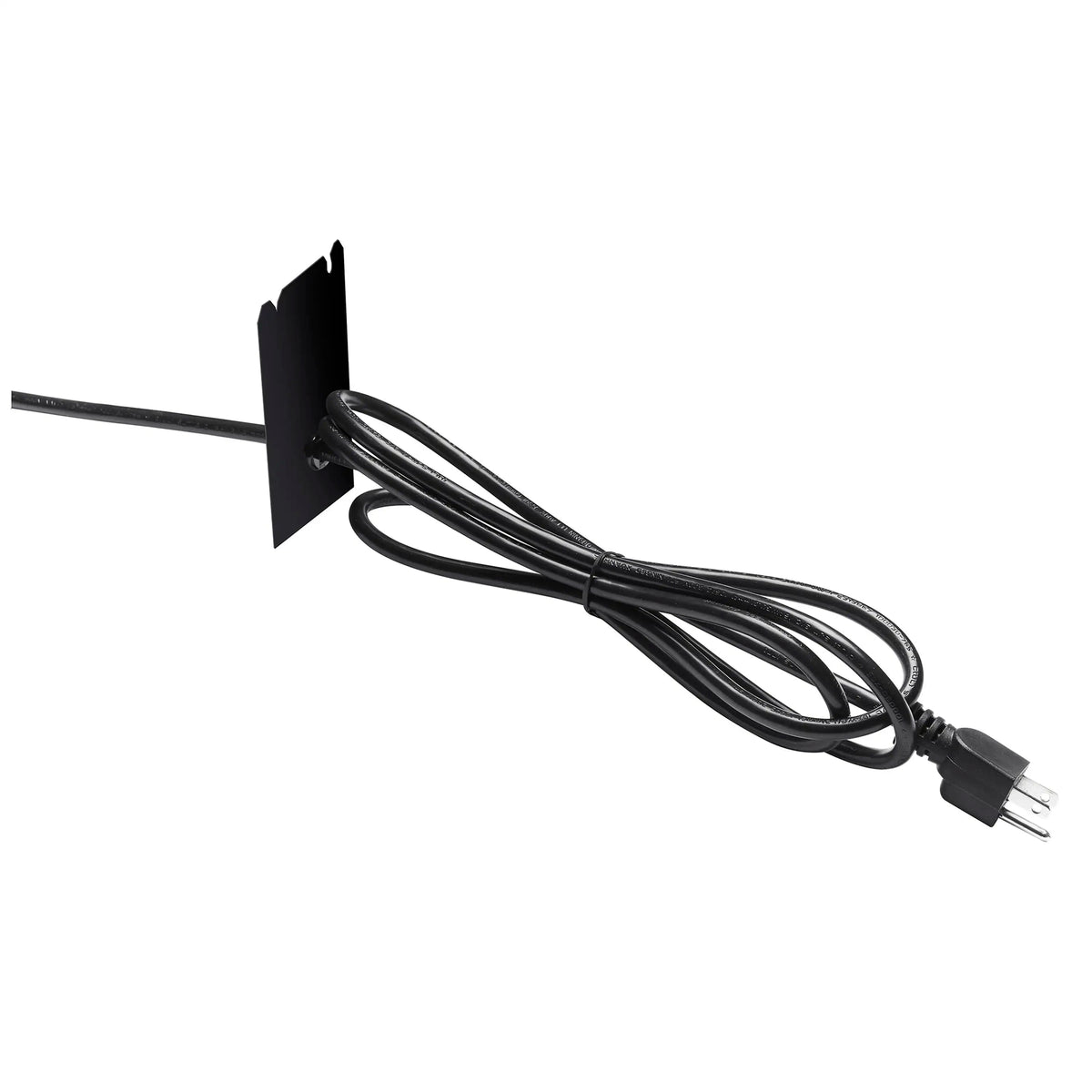 Dimplex Optimyst plug kit: black power cord with two-prong plug and mounting clip