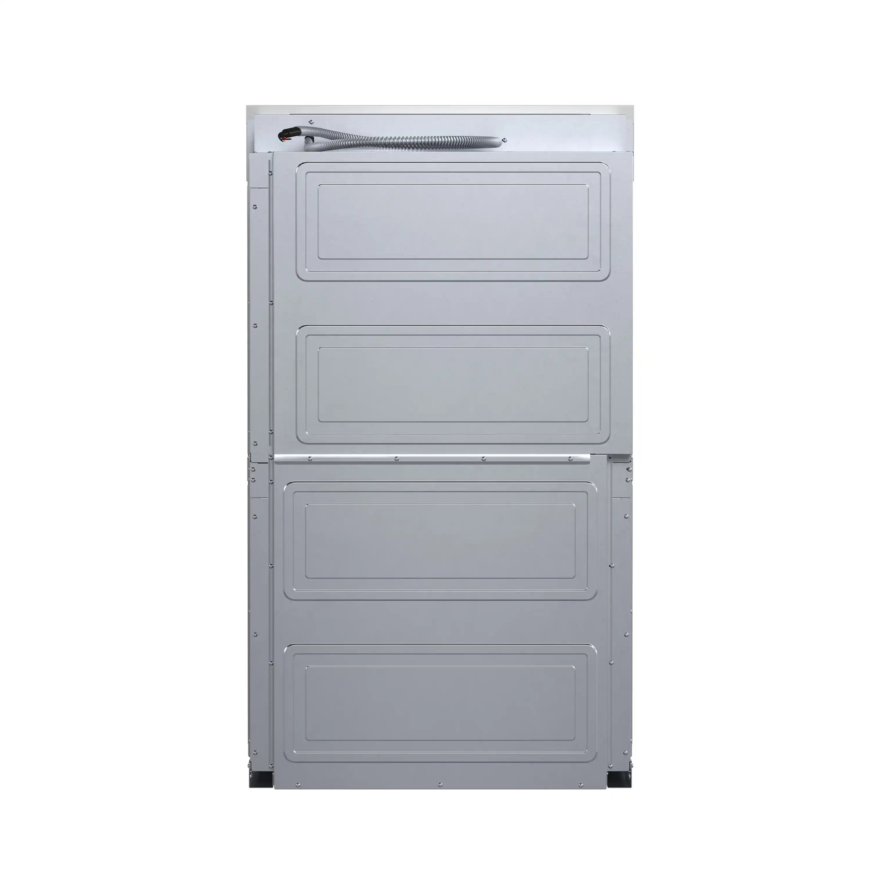 Forno Asti electric double oven back panel, access covers and installed conduit connection