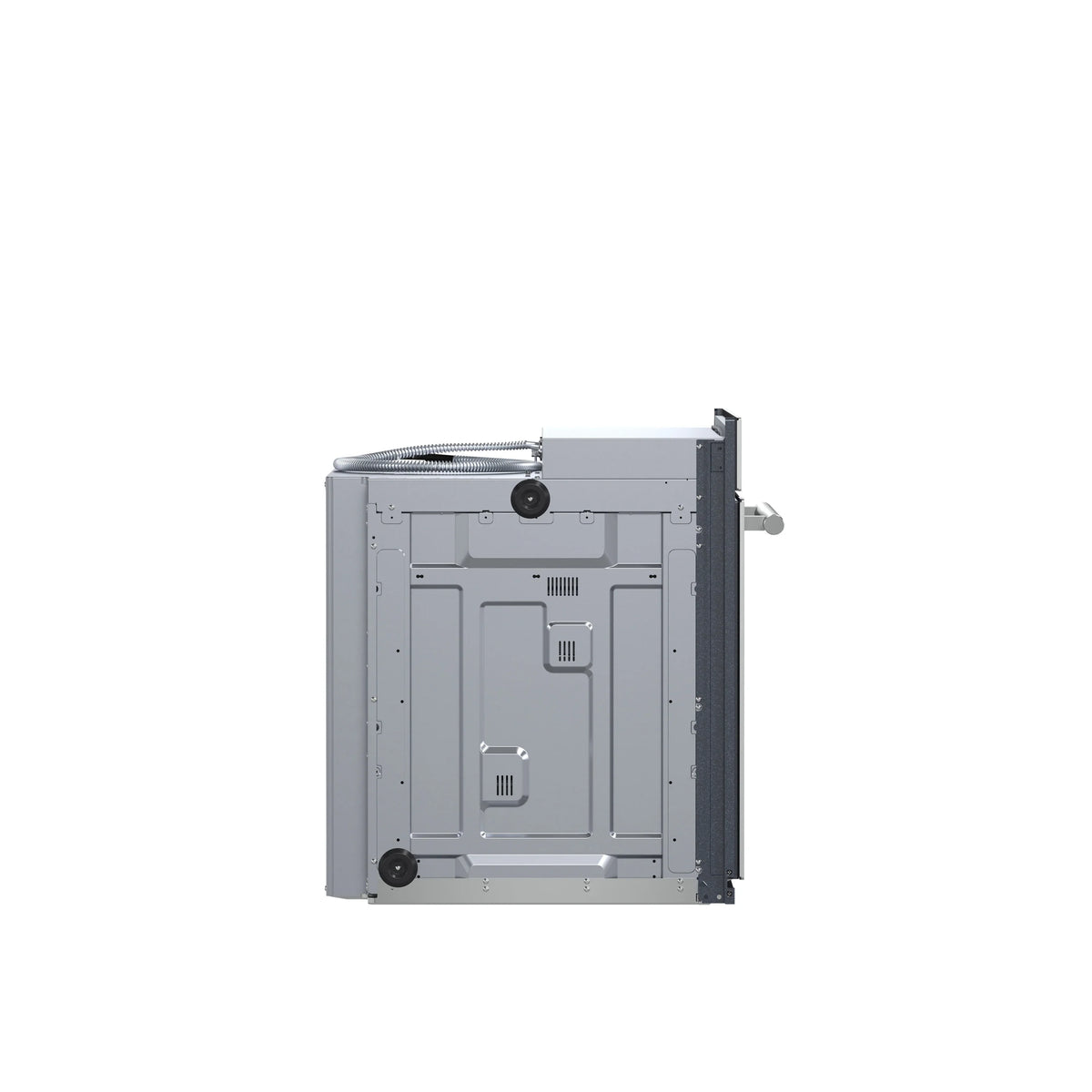 Stainless steel microwave internal rear panel with wiring