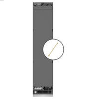 ZLINE Autograph Edition 18-Inch 8.6 Cu. Ft. Panel Ready Left Hinge Column Freezer with Graphite Gray Interior and Champagne Bronze Accents (RBCFVLZ-18-CB)