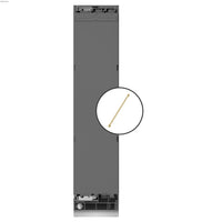 ZLINE Autograph Edition 18-Inch 8.6 Cu. Ft. Panel Ready Left Hinge Column Freezer with Graphite Gray Interior and Polished Gold Accents (RBCFVLZ-18-G)