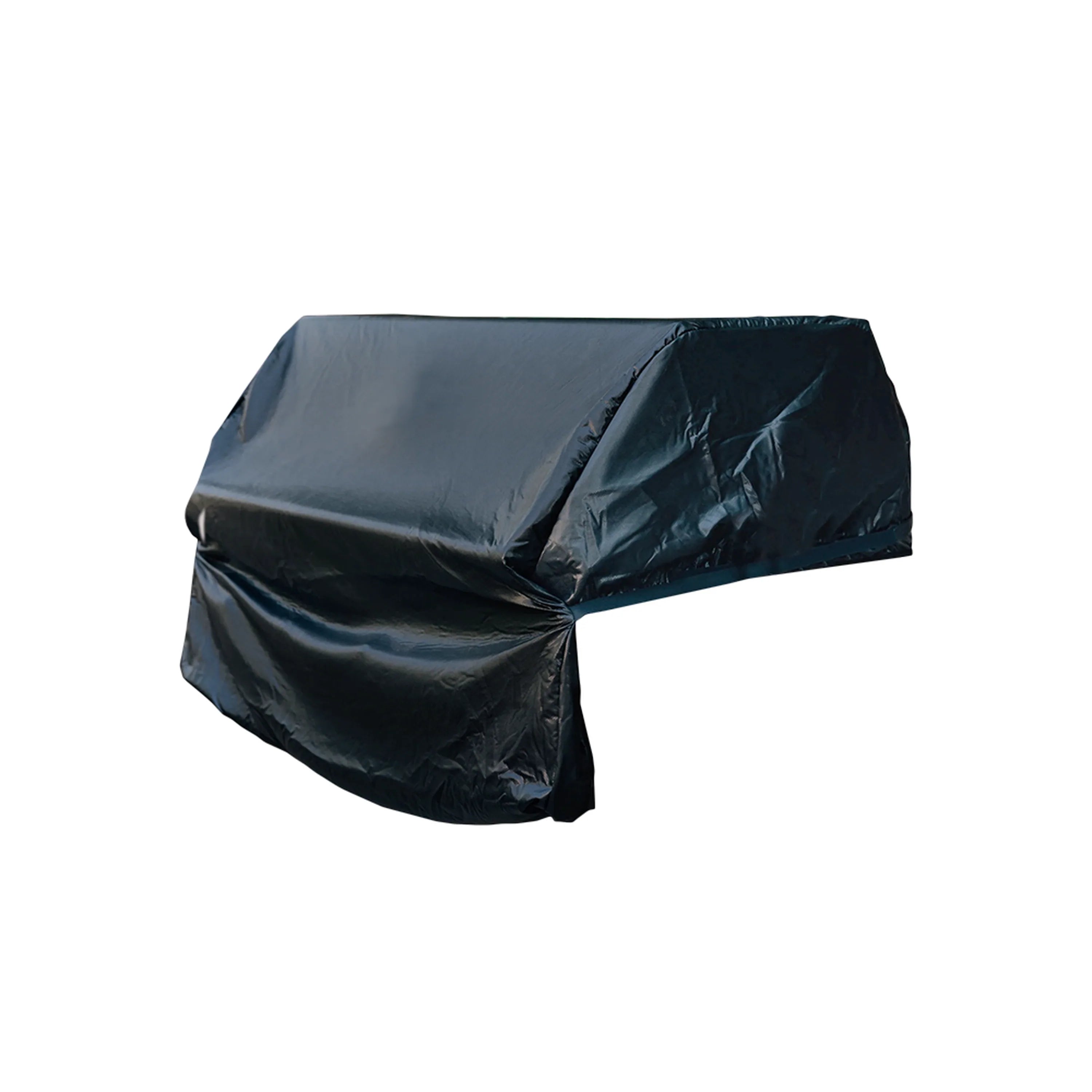 Renaissance vinyl drop-in grill cover, black, with front drape and side folds
