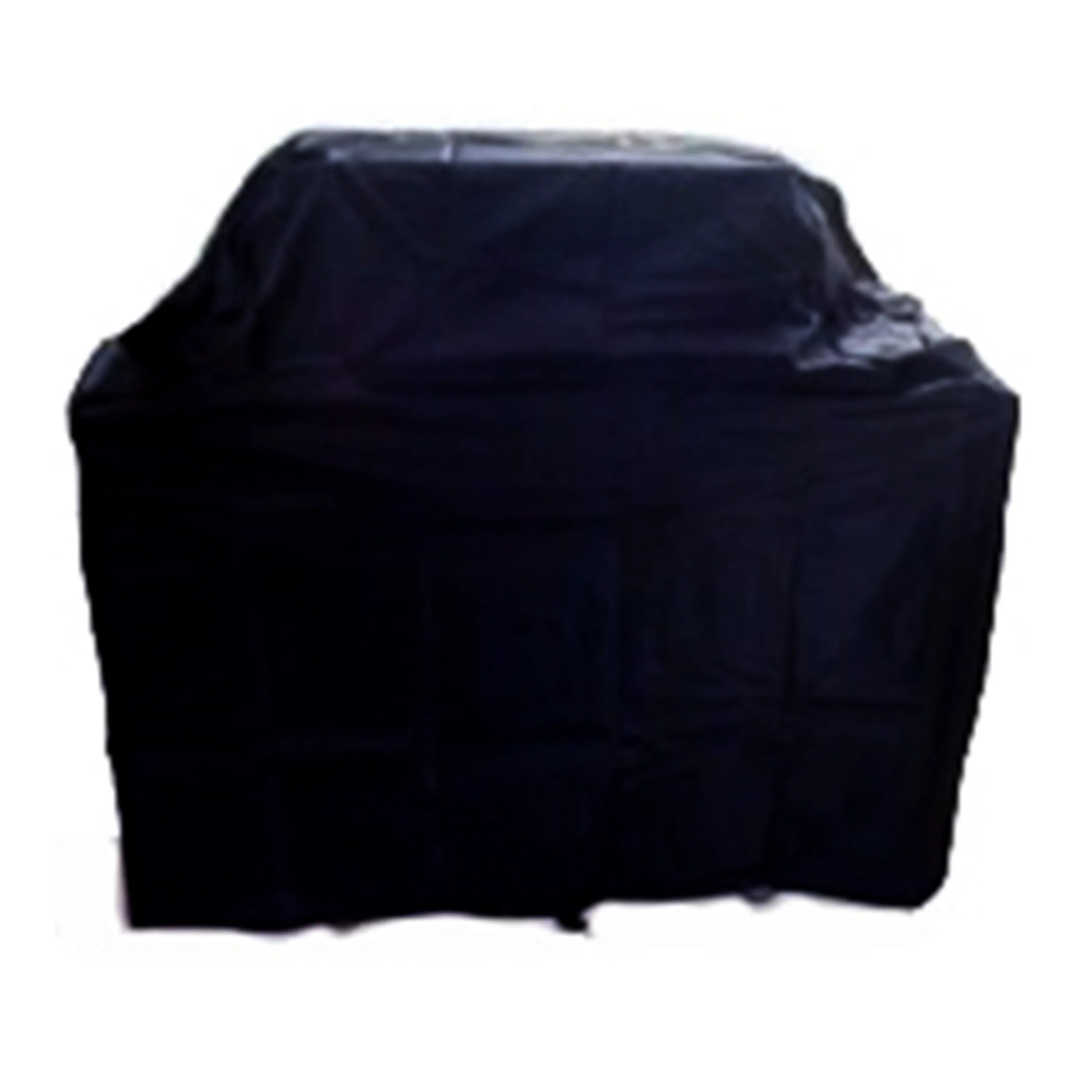 Dark navy vinyl cart cover draped over cart with tailored fit