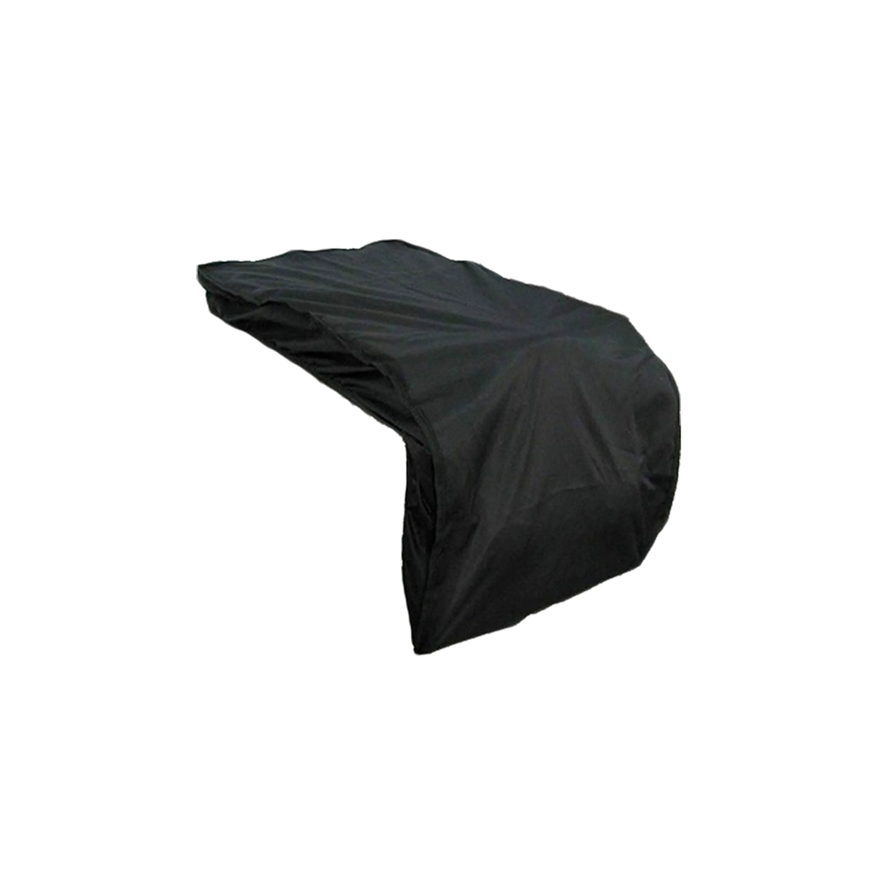 Dark vinyl cover with folded triangular shape