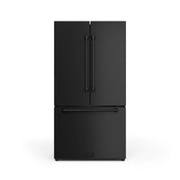 Gordon Ramsay by Thor Kitchen 36-Inch 20.3 cu ft French Door Counter Depth Refrigerator with Ice Maker in Black (RF3621CTD00)