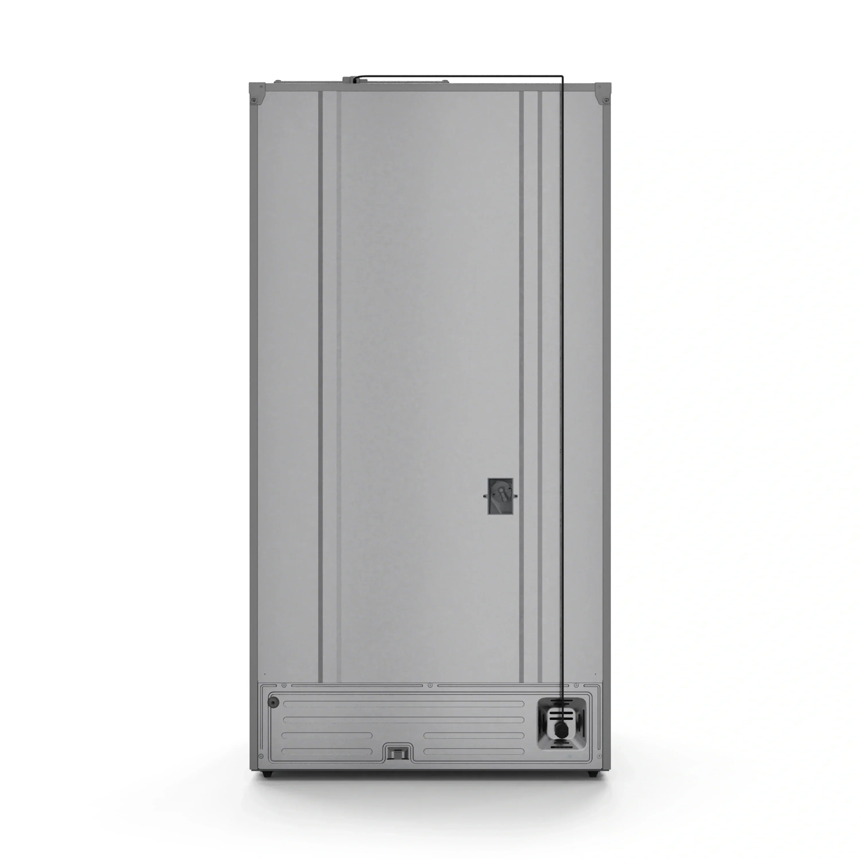 Stainless appliance side panel with access cover and small control switch