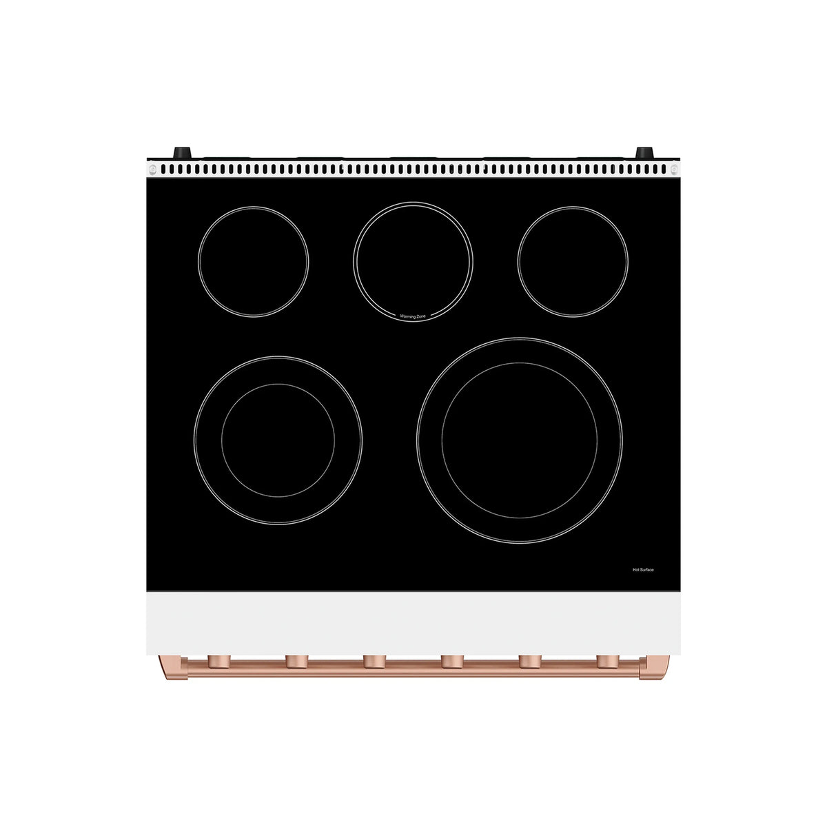 Gordon Ramsay by Thor Kitchen 30-Inch Professional Electric Range with Precision Knob Control in White with Rose Gold Trim (RSE30PW-RSG)