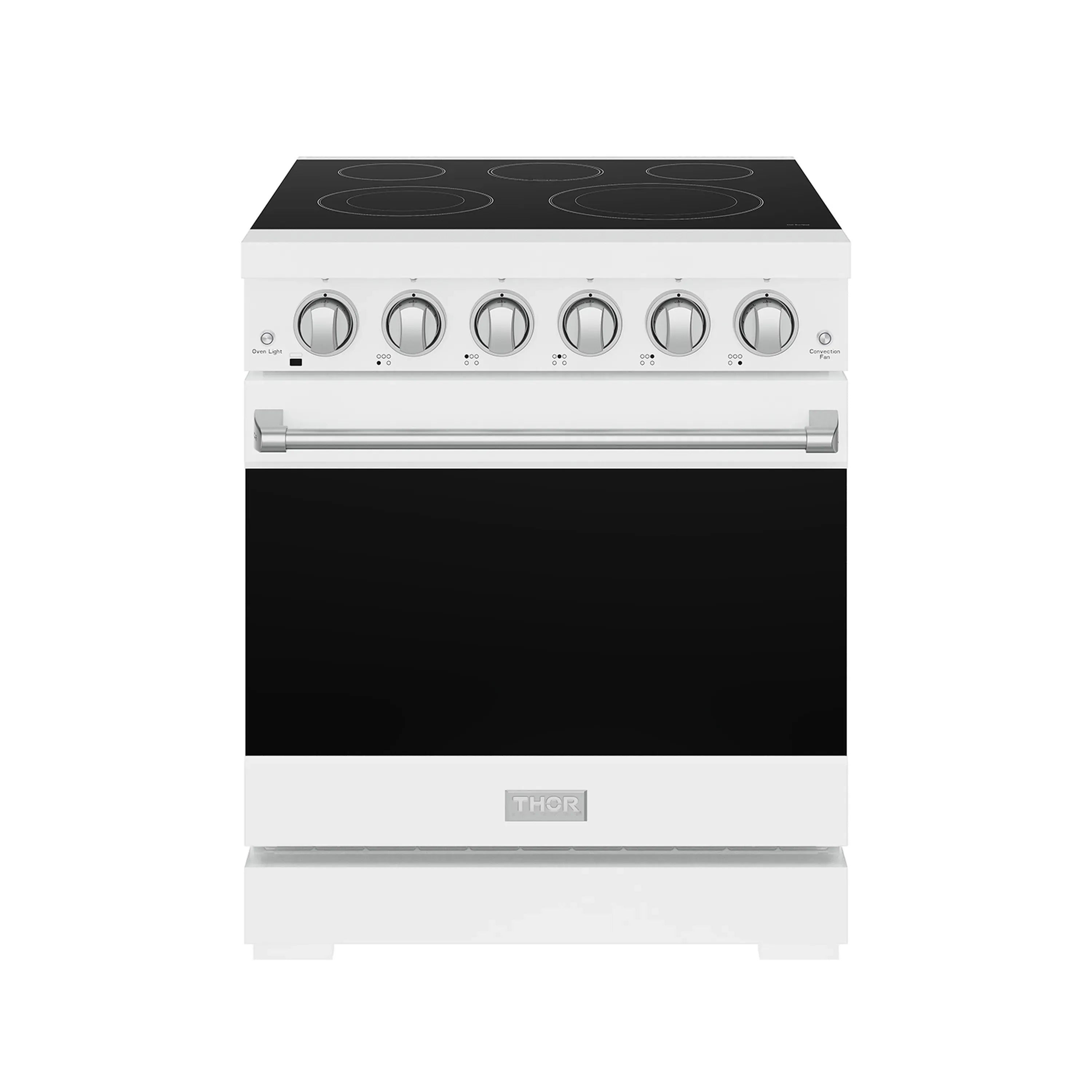 Gordon Ramsay by Thor Kitchen 30-Inch Professional Electric Range with Precision Knob Control in White with Stainless Steel Trim (RSE30PW-SS)