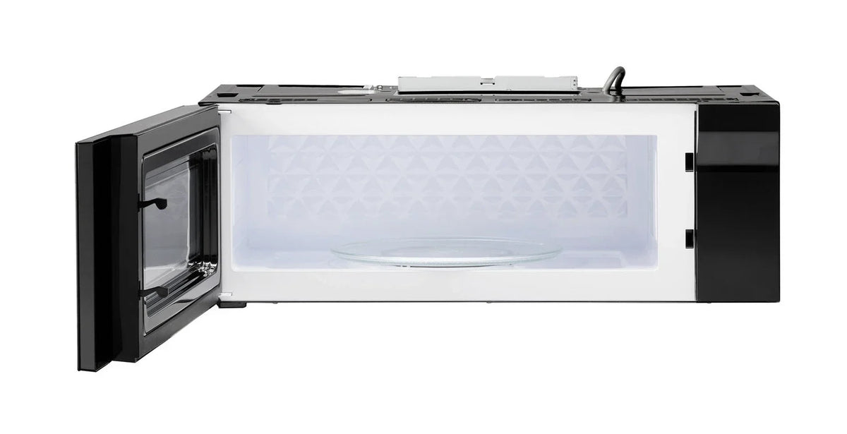 Thor Kitchen over-the-range slim microwave and vent hood, side open door with interior light