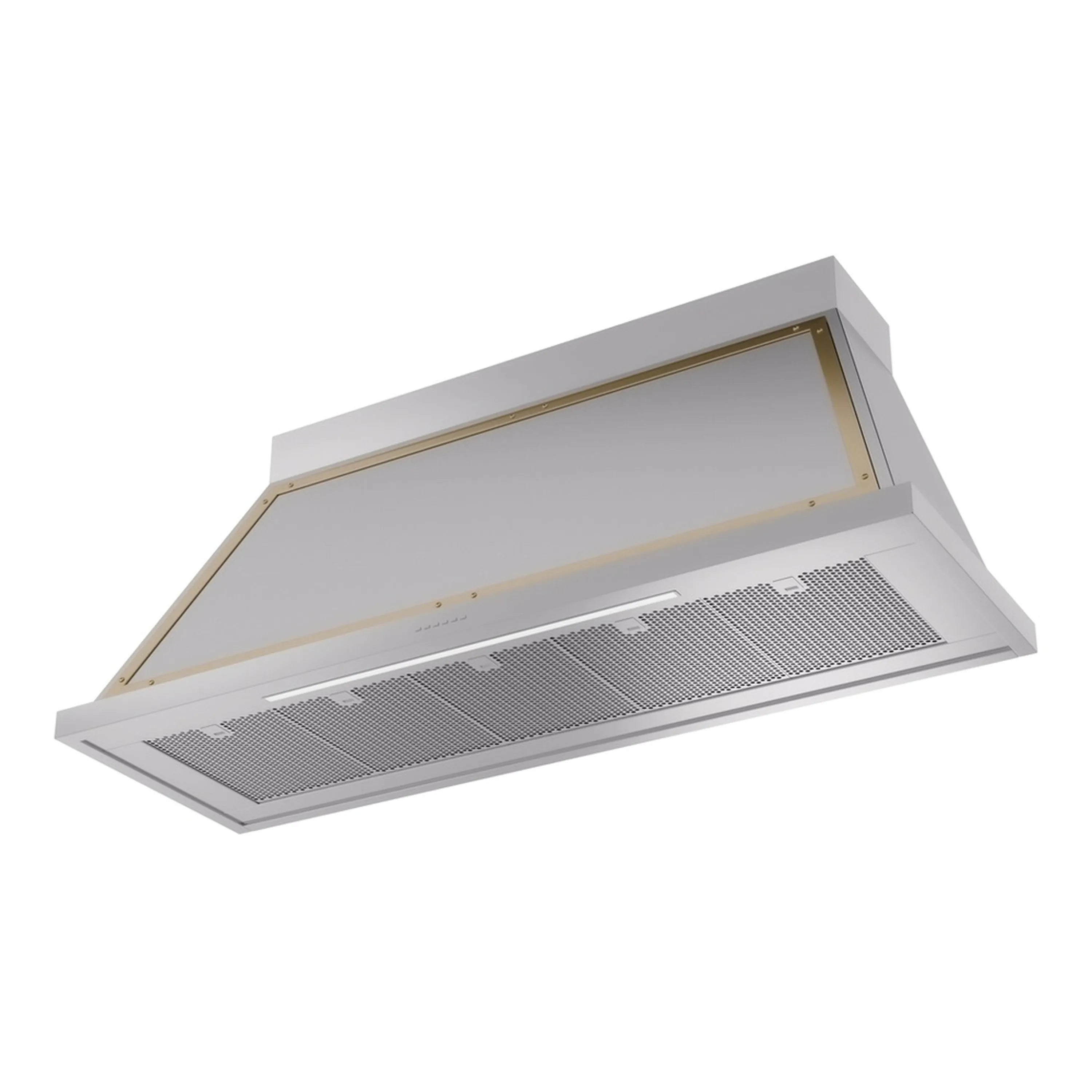 ILVE Nostalgie II 60-Inch 600 CFM Wall Mounted Range Hood in Stainless Steel with Brass Trim (UANB60SSG)