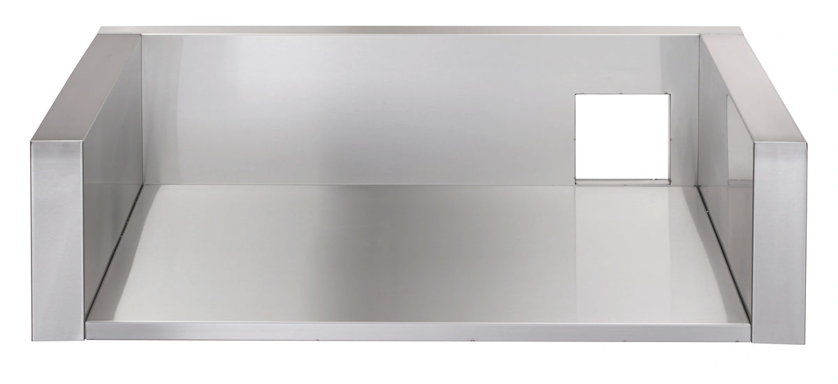 30-inch insulated jacket storage box, open long sides, gray interior