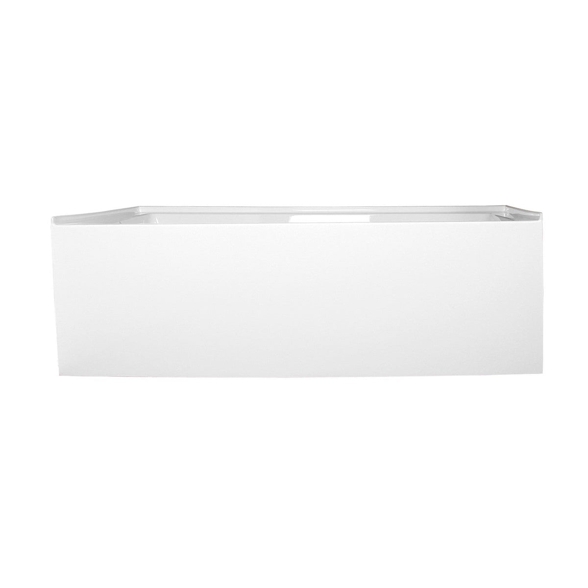 Aqua Eden 66" Acrylic Rectangular 3-Wall Alcove Tub, Left Hand Drain in Glossy White