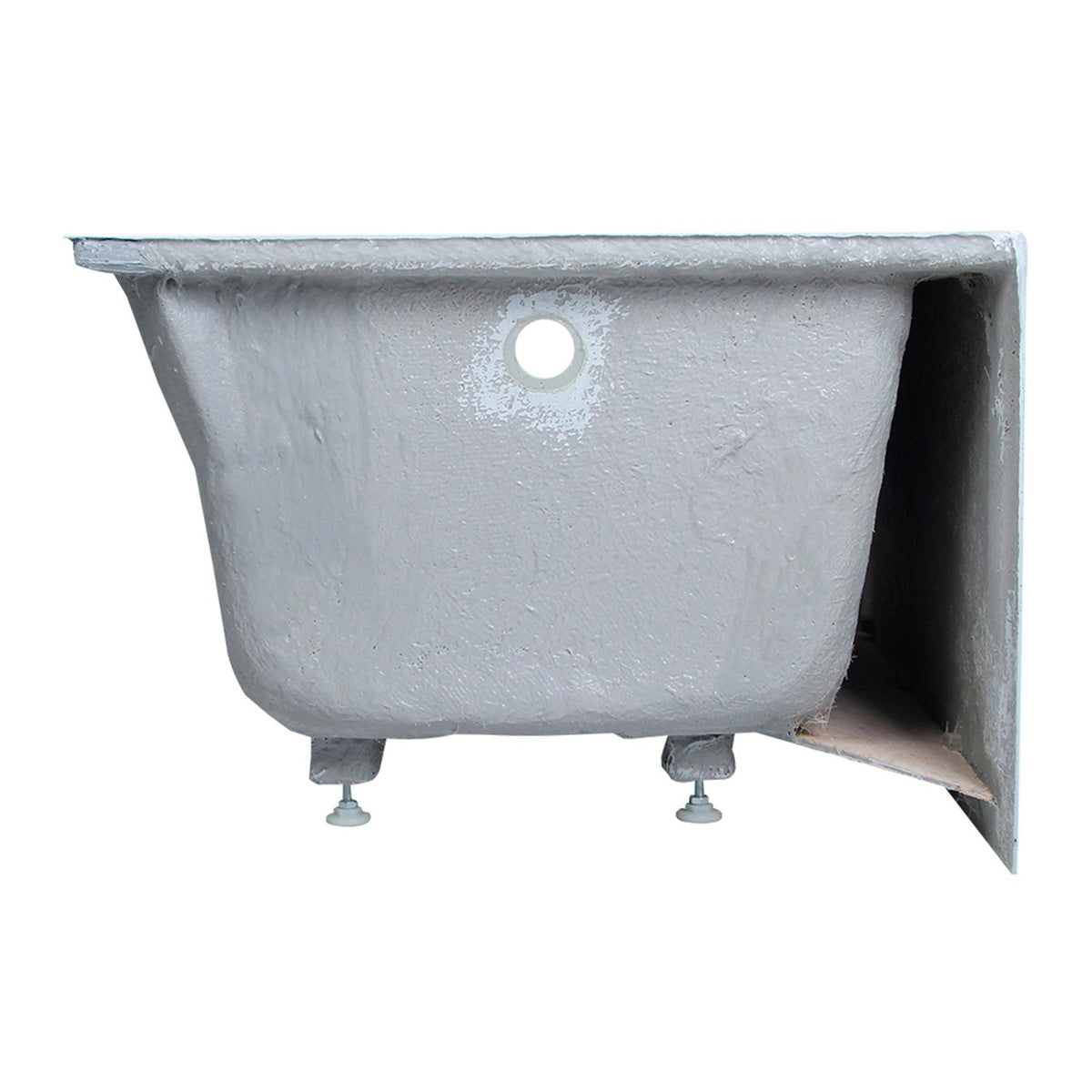 Aqua Eden 48" Acrylic Rectangular 3-Wall Alcove Tub, Left Hand Drain Hole in Glossy White