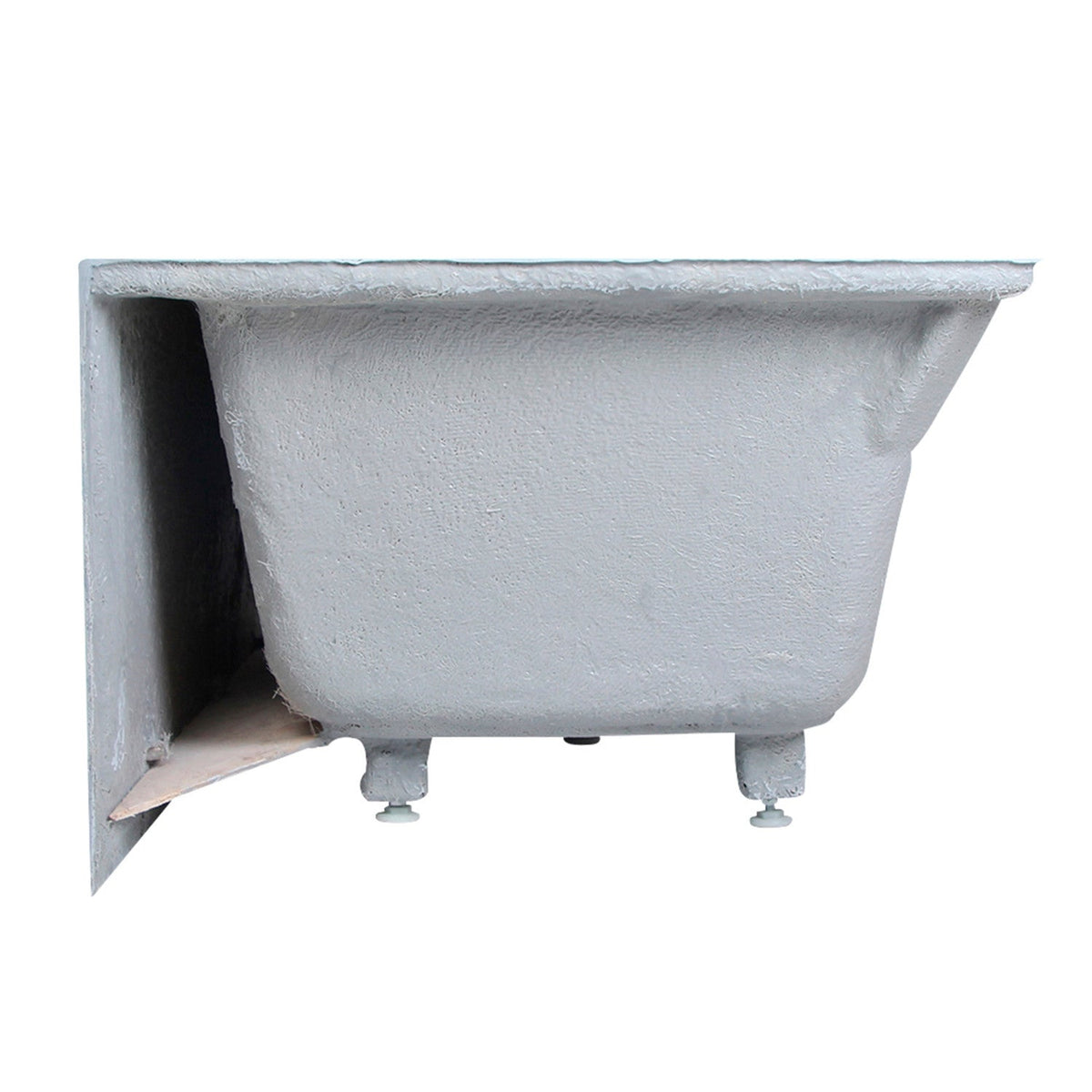 Aqua Eden 48" Acrylic Rectangular 3-Wall Alcove Tub, Left Hand Drain Hole in Glossy White