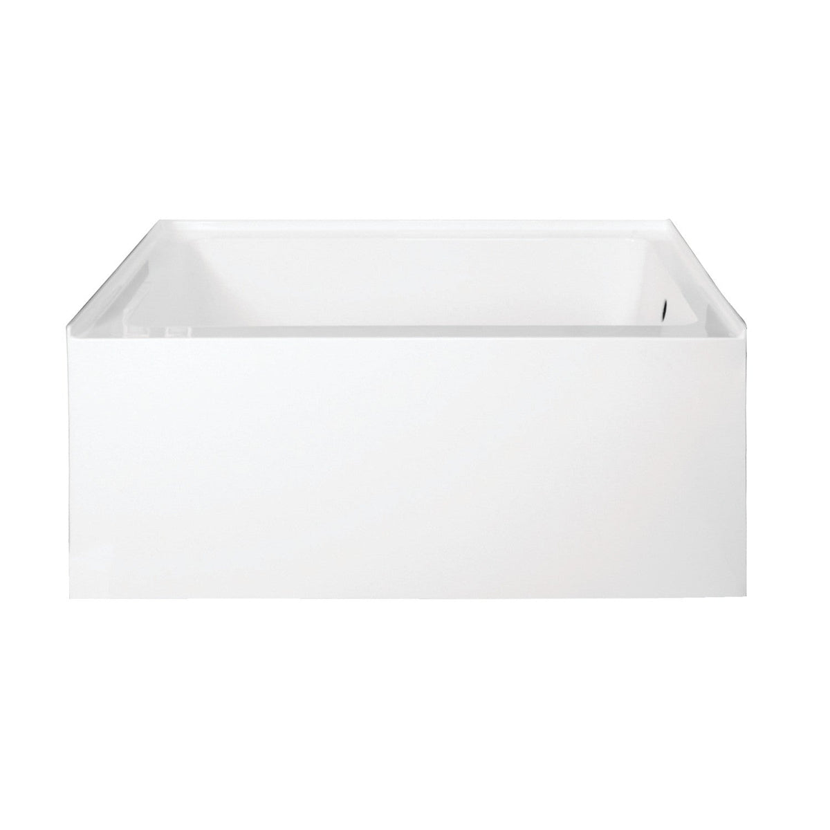 Aqua Eden 48" Acrylic Rectangular 3-Wall Alcove Tub, Right Hand Drain Hole in Glossy White