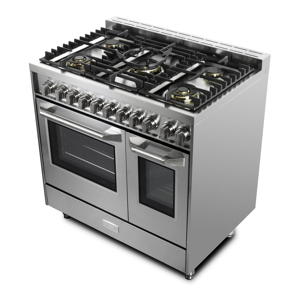 Verona Ultima 36-inch gas range VUFSGG365DSS rear view