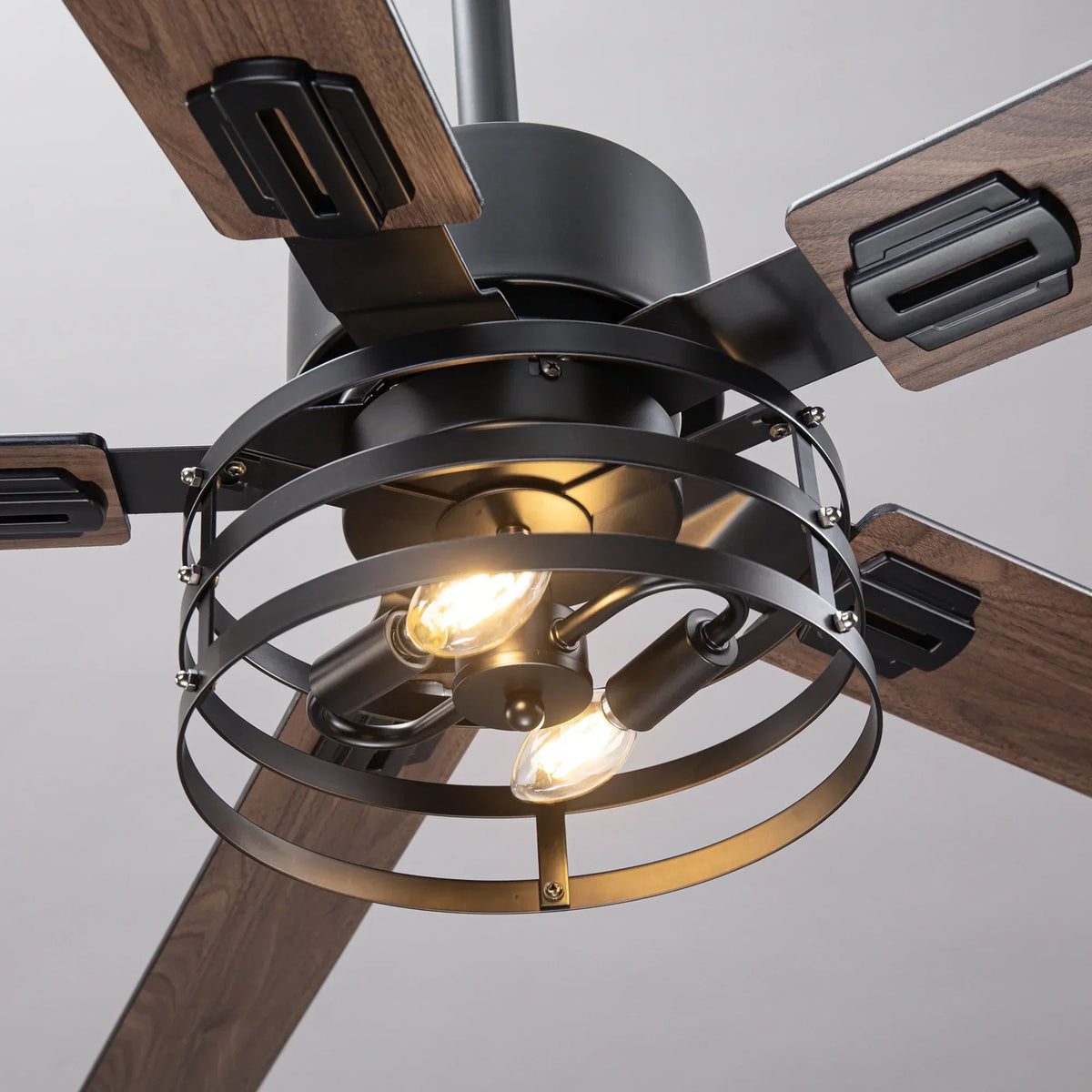 Parrot Uncle Vaczon 52-Inch DC Motor Industrial Downrod Ceiling Fan with Light and Remote Control