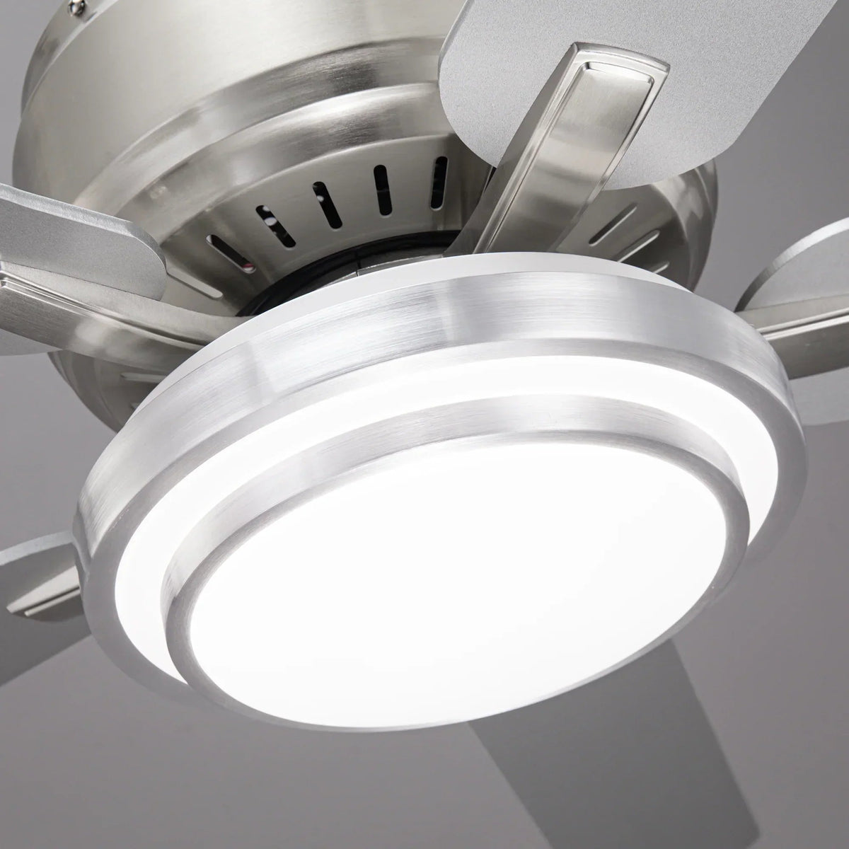 Parrot Uncle Vaczon 52-Inch Double-sided Blades Flush Mount LED Ceiling Fan with APP and Remote Control (VZA01N105A-BLE)